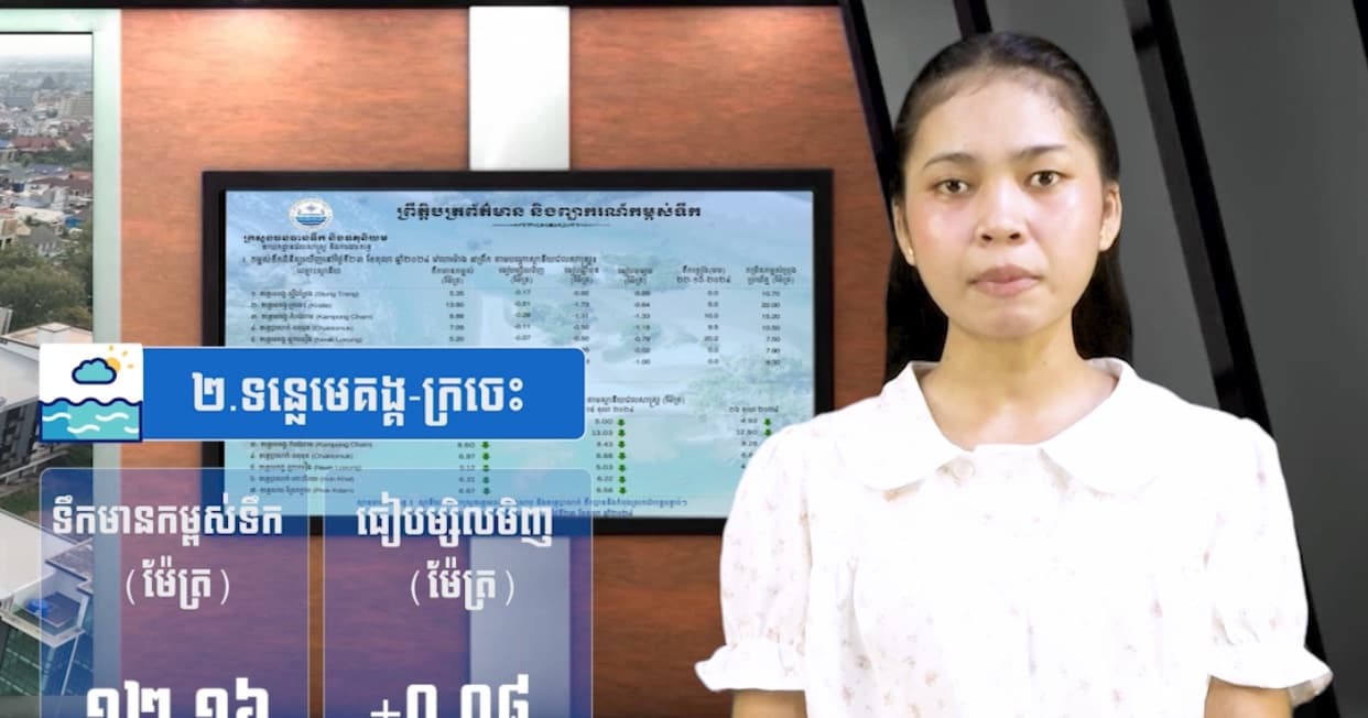 កម្ពស់ទឹកទន្លេសាប ទន្លេមេគង្គ និងទន្លេបាសាក់ ពិនិត្យឃើញនៅថ្ងៃទី២៨ ខែកក្កដា  ឆ្នាំ២០២៦